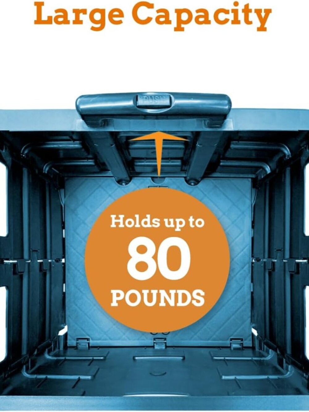 Ultra-Slim Rolling Collapsible Storage Pack-N-Roll Utility-carts, with Telescopi - Picture 5 of 9